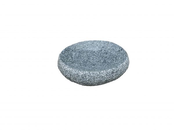 Granitvogeltränke rund, grau von Naturstein Geukes