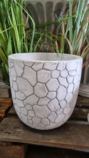Pflanzgefäß, Vase "Mosaik", antik grau