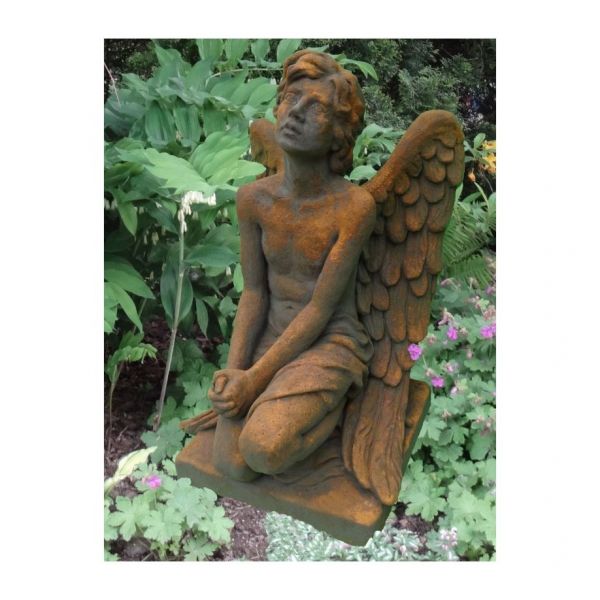 Gartenfigur Engel "BARBIEL", Steinguss, Edition Oxid - Original von Vidroflor