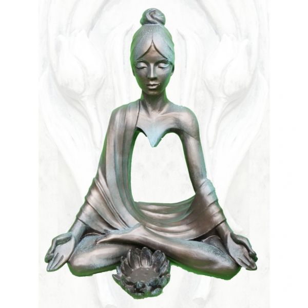 Yoga Spirit "Sahasrara-Kronenchakra", Bronze Opik - Original von Vidroflor