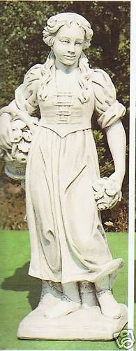 Gartenfigur Mädchen mit Korb