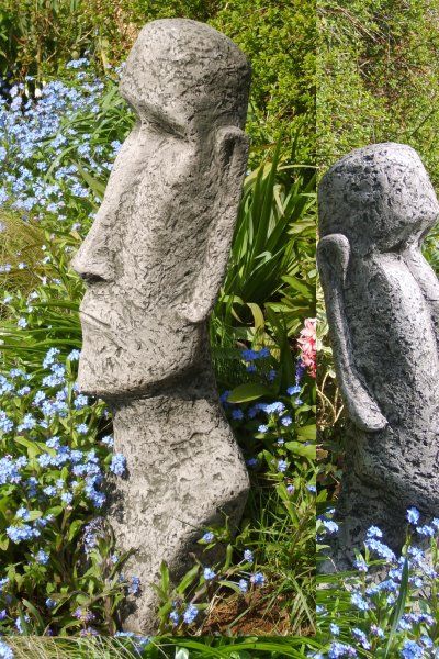 Gartenfigur "MOAI", Kopf, © by Fiona Scott - Original von Vidroflor