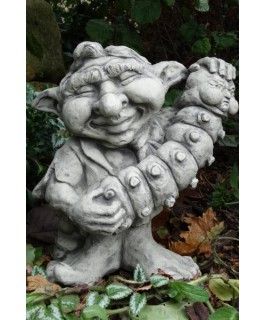 Gartenfigur Musiker-Troll "Akkordeon" - Original von Vidroflor