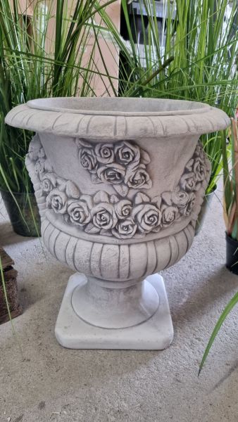 Amphore, Vase "Rosenranke", antik grau