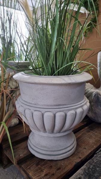 Pflanzgefäß, Vase, antik grau